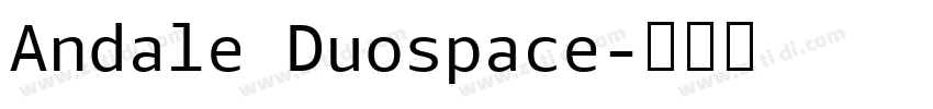 Andale Duospace字体转换